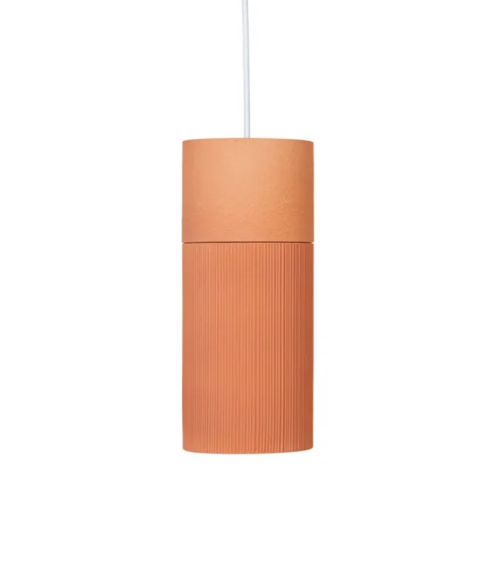 Textured Cylindrical Split Pendant Light | Terra