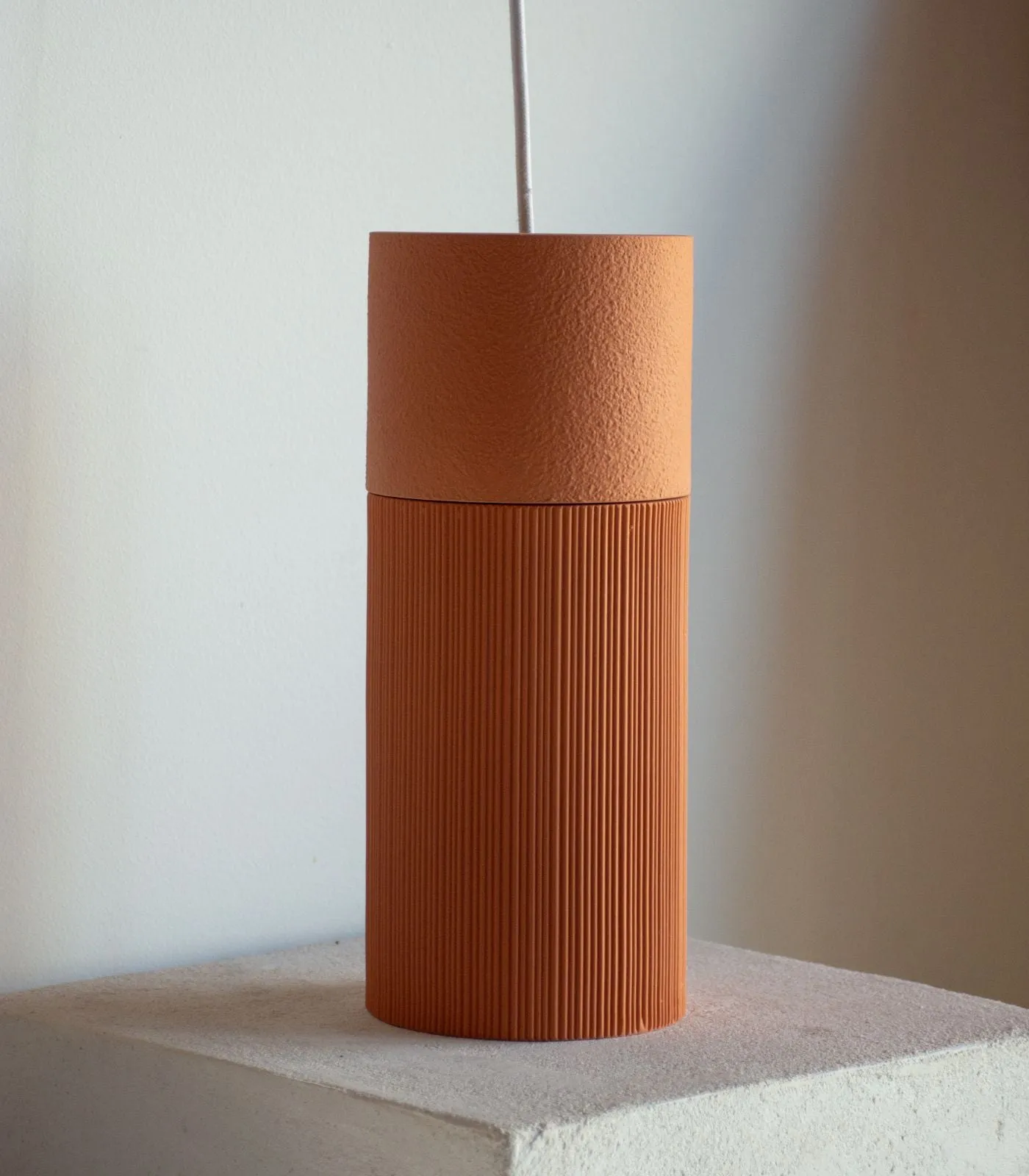 Textured Cylindrical Split Pendant Light | Terra