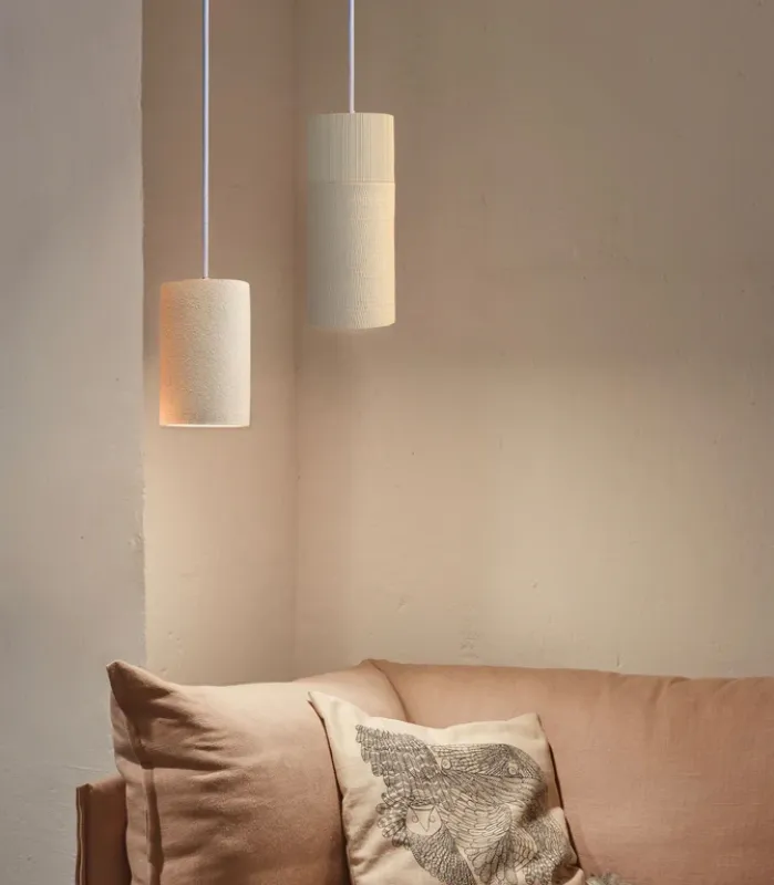 Textured Cylindrical Split Pendant Light | Terra