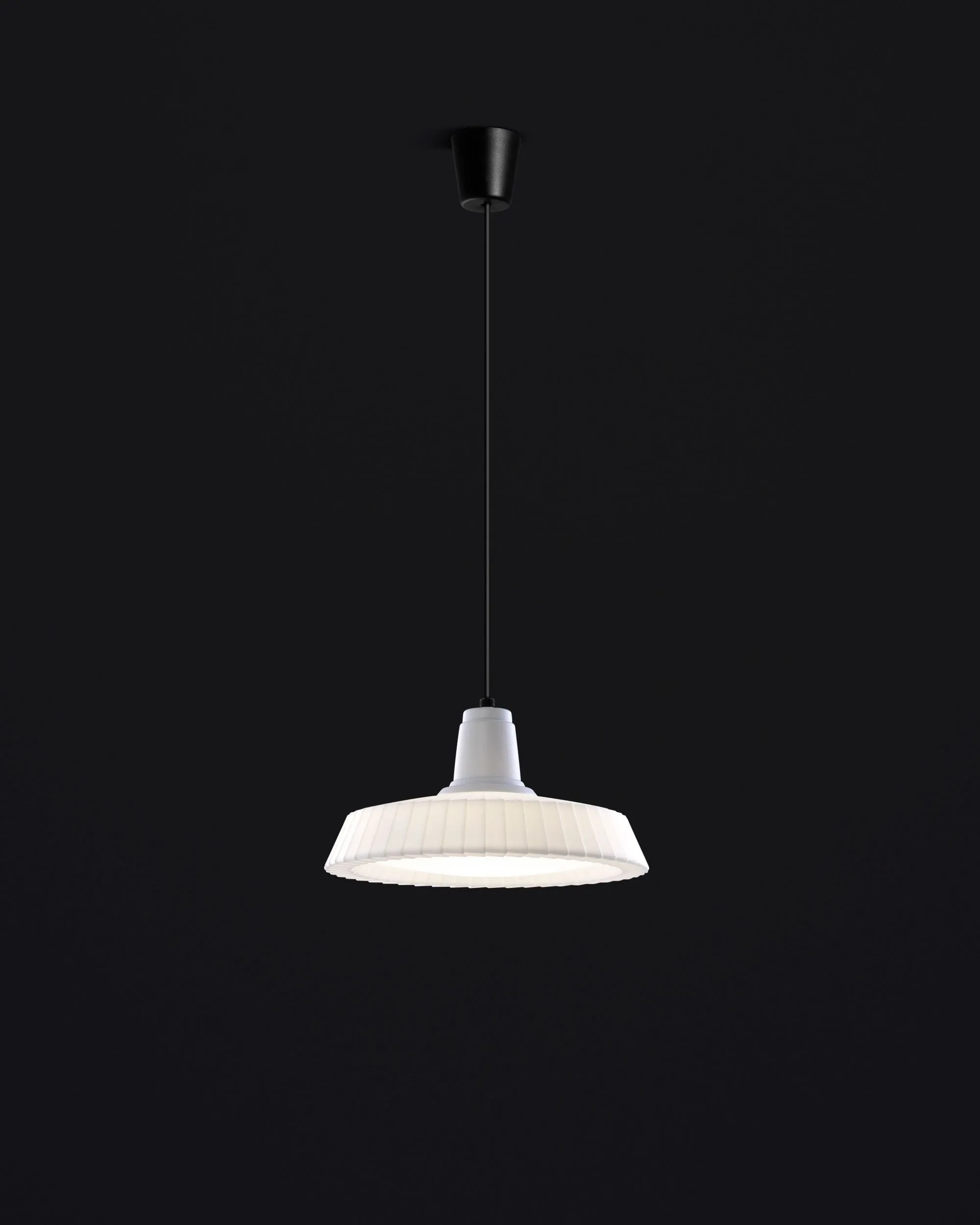 Textured Wave Exterior Pendant Light