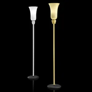 The Anni Trenta  Yellow Or White Venetian Glass Floor Lamp From Venini