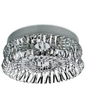 Trans Globe Lighting MDN-833 Ten Light Flush Ceiling Mount in Polished Chrome Finish