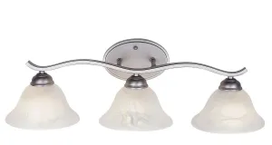Trans Globe Lighting PL42827 BN-LED Three Light Bath Wall in Brushed Nickel Finish