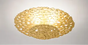 Tresor Gold Or Silver Plated Disc Ceiling Light  From Terzani