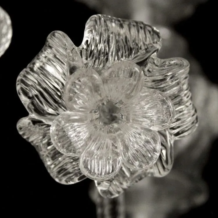 Two Tier 4 3 Light Rezzonico Sconce in Clear Murano Glass