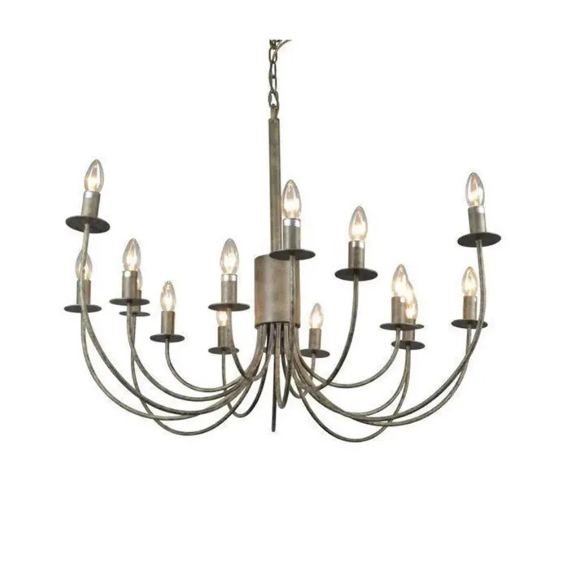 Vintage Taupe Chandelier | 16 Arm