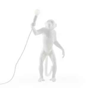 White Monkey Standing Floor Lamp
