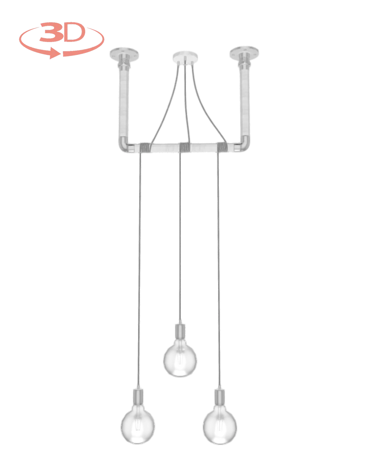 Wrap Chandelier: Design Your Own 3 Pendant