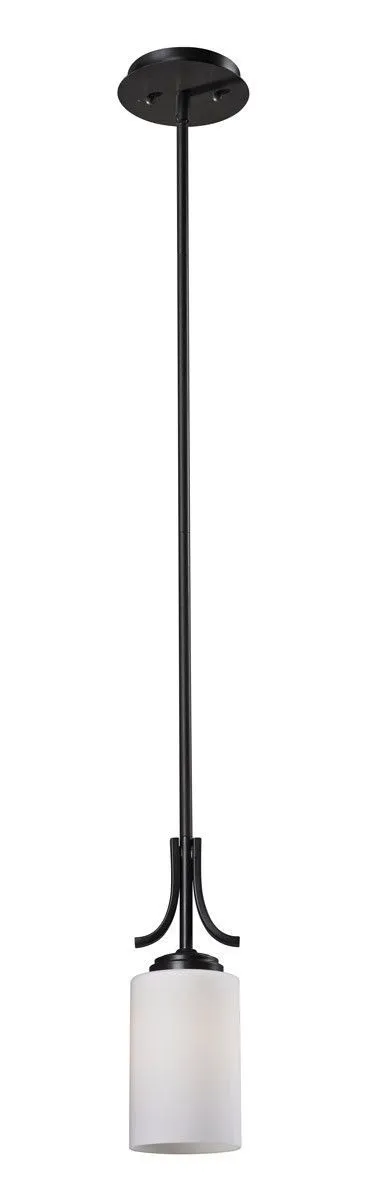 Z-Lite Lighting 2006MP Chambley Collection One Light Hanging Mini Pendant in Bronze Finish